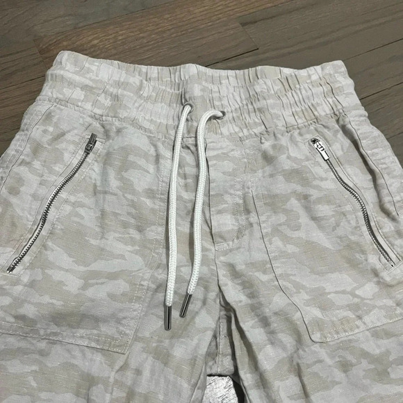 ATHLETA CABO TIDE LINEN JOGGER SIZE 0 IN NEUTRAL CAMO - Picture 5 of 8